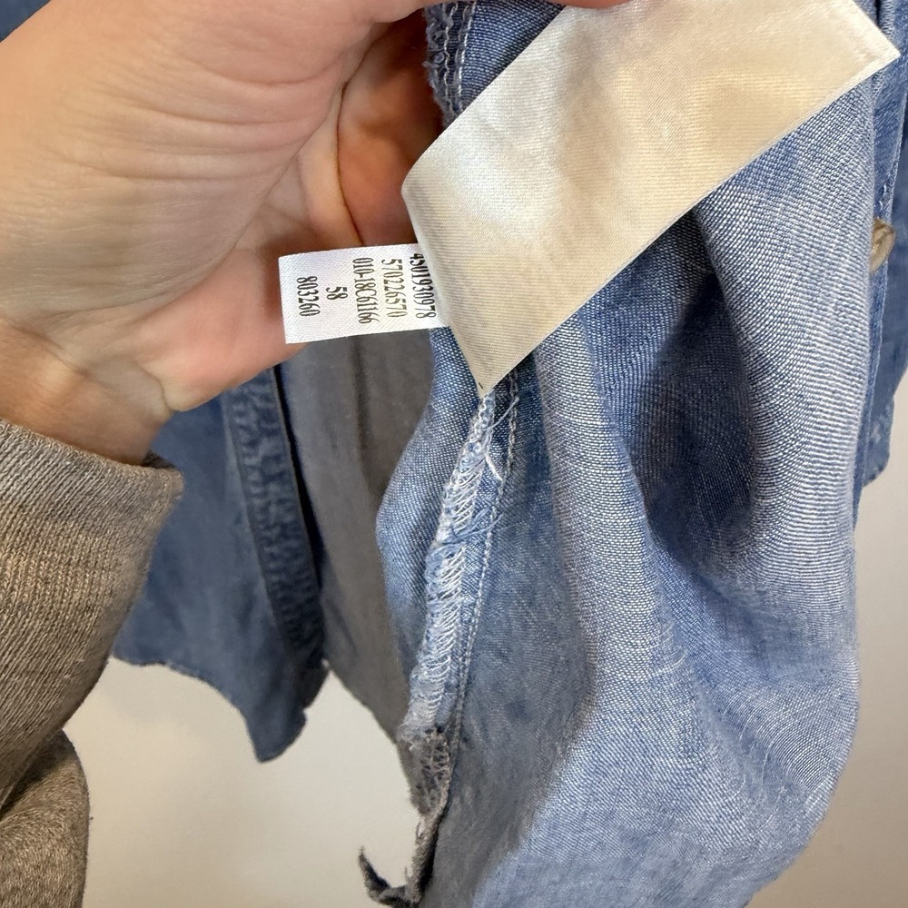 NWT Chico's 1 Medium Basic Denim Button Down Tuni… - image 9